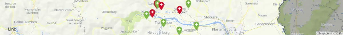 Kartenansicht für Apotheken-Notdienste in der Nähe von Grafenwörth (Tulln, Niederösterreich)